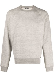 Tom Ford mélange-effect crew-neck sweatshirt