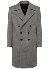 Tom Ford Mouliné Double Breast Twill Coat