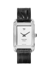 Tom Ford N.003 Stainless Steel & Alligator Strap Watch