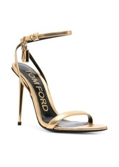 Tom Ford Padlock 115mm metallic sandals