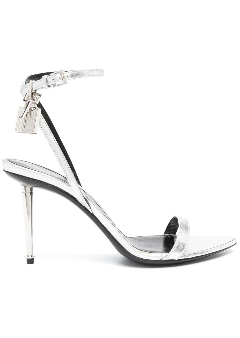 Tom Ford Padlock Pointy Naked 85mm leather sandals