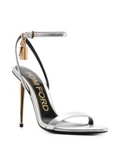 Tom Ford Padlock metallic open-toe sandals