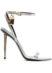 Tom Ford Padlock metallic open-toe sandals