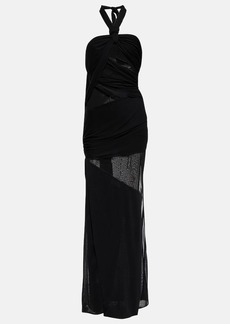 Tom Ford Paneled semi-sheer cutout gown
