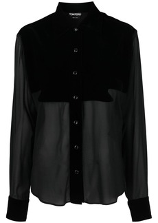 Tom Ford panelled buttoned silk shirt