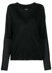 Tom Ford panelled V-neck knitted jumper