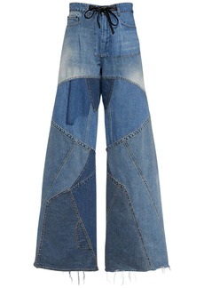 Tom Ford Patchwork Denim Wide Leg Jeans