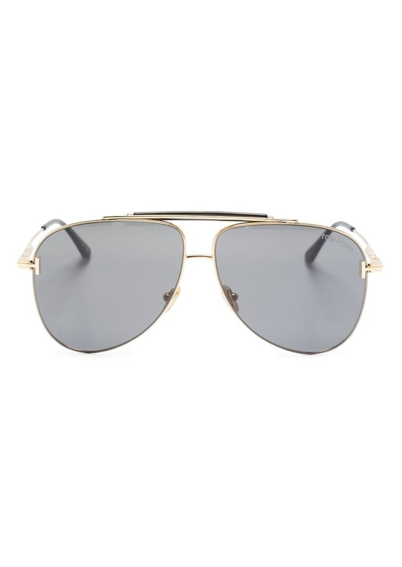 Tom Ford polished pilot-frame sunglasses