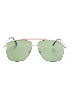 Tom Ford polished pilot-frame sunglasses