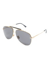 Tom Ford polished pilot-frame sunglasses