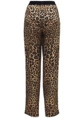 Tom Ford Printed Logo Silk Satin Pajama Pants