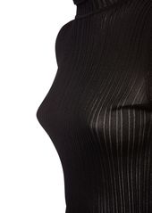 Tom Ford Rib Knit Viscose Turtleneck