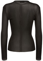 Tom Ford Ribbed Jersey Long Sleeve Cardigan