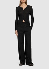 Tom Ford Ribbed Jersey Long Sleeve Cardigan