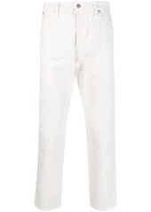 Tom Ford ripped-detail straight-leg jeans