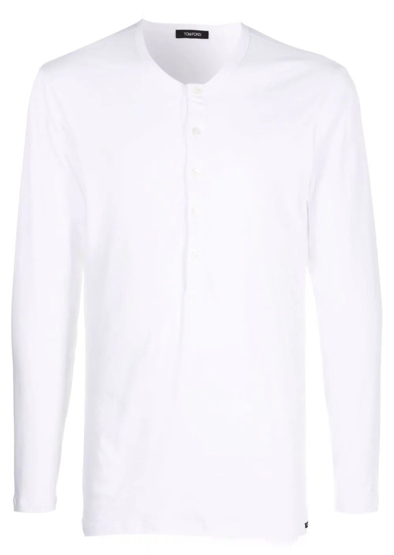 Tom Ford round-neck Henley T-shirt