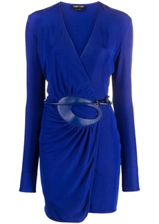 Tom Ford ruched-detail belted minidress