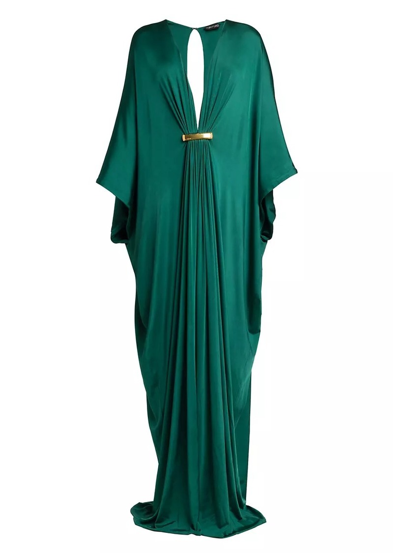 Tom Ford Satin Stretch Jersey Kaftan Gown