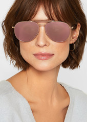 Tom Ford Sean aviator-style rose gold-tone mirrored sunglasses | Sunglasses