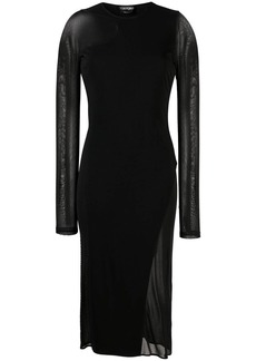 Tom Ford semi-sheer panelled midi dress