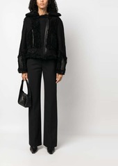 Tom Ford shearling zip-up leather jacket