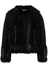 Tom Ford shearling zip-up leather jacket