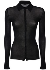 Tom Ford Sheer Cashmere & Silk Knit Polo Cardigan