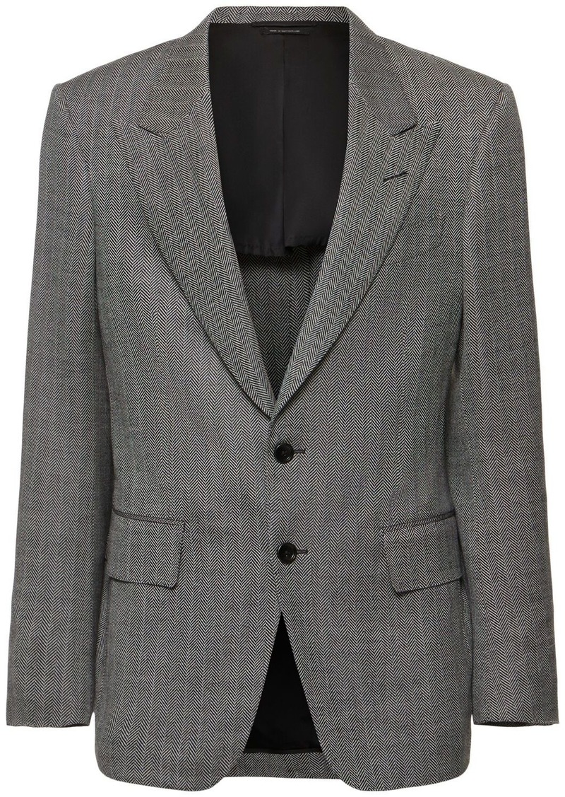 Tom Ford Shelton Herringbone Blazer