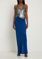 Tom Ford Shiny Viscose Knit Midi Skirt