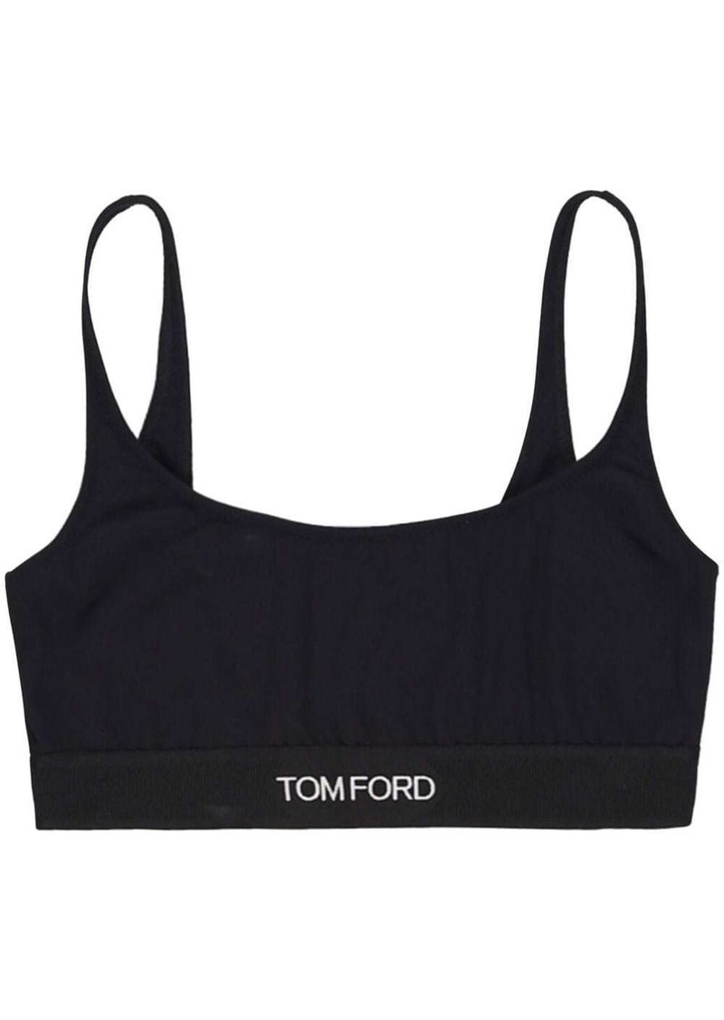 Tom Ford Signature logo-tape bralette