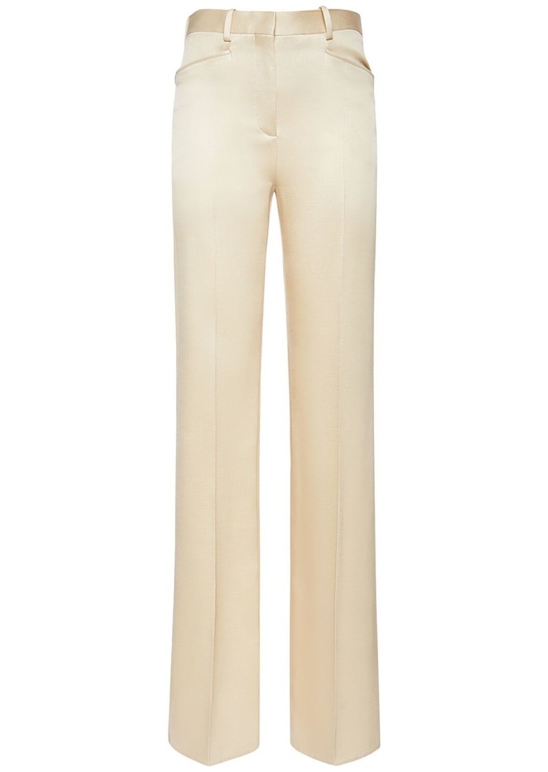 Tom Ford Silk & Wool Twill Bootcut Pants