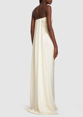 Tom Ford Silk Maroccaine Strapless Column Gown