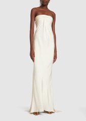 Tom Ford Silk Maroccaine Strapless Column Gown