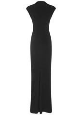 Tom Ford Stretch Sable Jersey Draped Long Dress