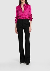 Tom Ford Stretch Silk Satin Fitted Shirt