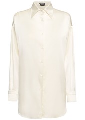 Tom Ford Stretch Silk Satin Relaxed Fit Shirt