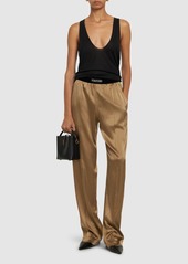 Tom Ford Stretch Silk Satin Straight Pants