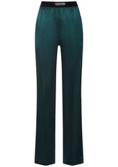 Tom Ford Stretch Silk Satin Straight Pants