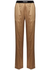 Tom Ford Stretch Silk Satin Straight Pants