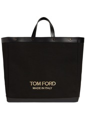 Tom Ford T Screw Medium Canvas Shopping Bag