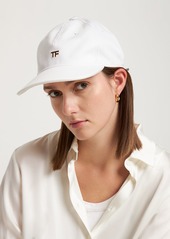 Tom Ford Tf Cotton Canvas & Leather Baseball Cap