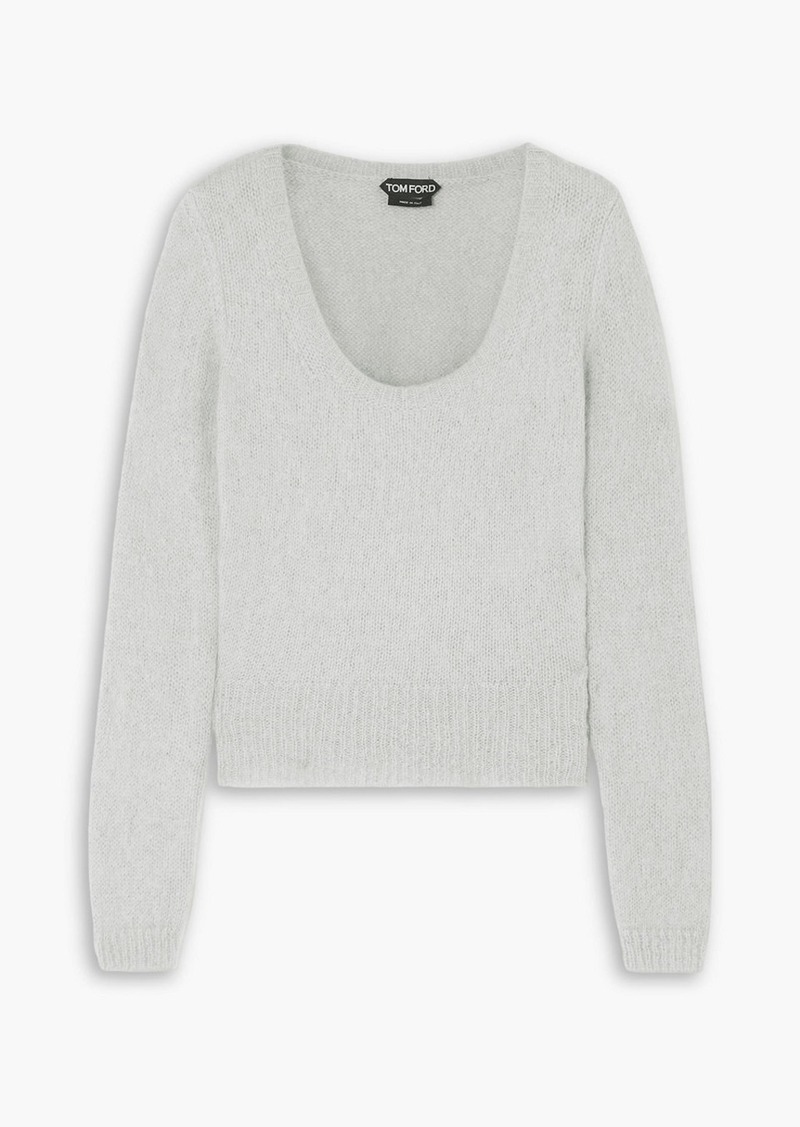 TOM FORD - Brushed mohair-blend sweater - Gray - M