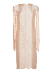 Tom Ford - Draped Fringe Midi Dress - Pink - IT 42 - Moda Operandi