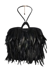 Tom Ford - Feathered Halter Top - Black - IT 38 - Moda Operandi