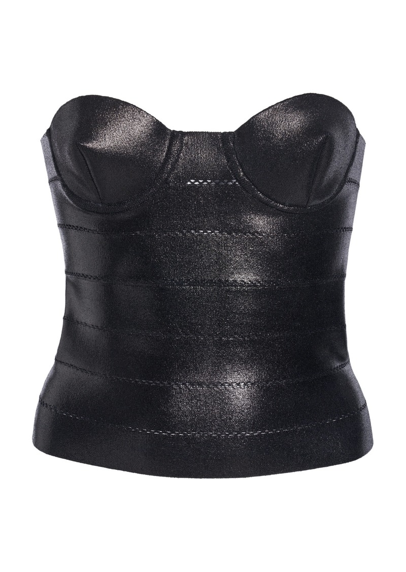 Tom Ford - Intarsia Strapless Bustier Top - Black - L - Moda Operandi