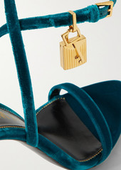 TOM FORD - Padlock velvet sandals - Blue - EU 36