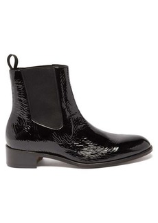 Tom Ford - Patent-leather Chelsea Boots - Mens - Black