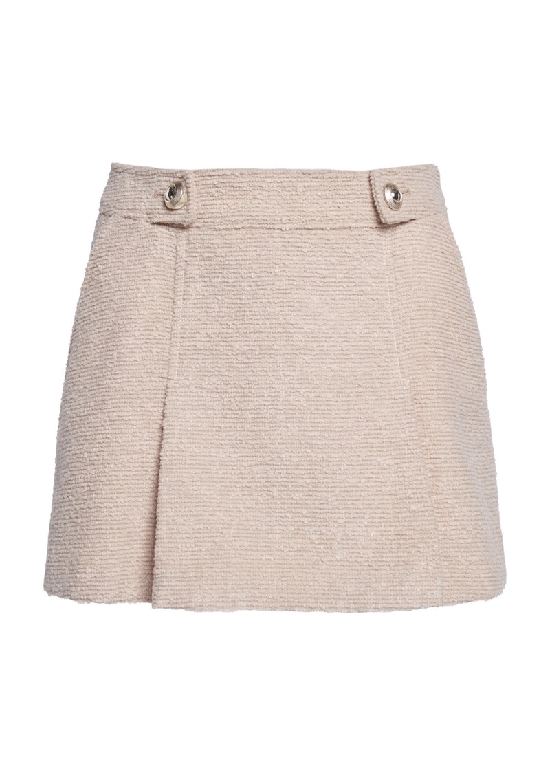 Tom Ford - Pleated Wool-Bouclé Mini Skirt - Nude - IT 40 - Moda Operandi