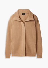 TOM FORD - Ribbed wool and cashmere-blend cardigan - Neutral - XS