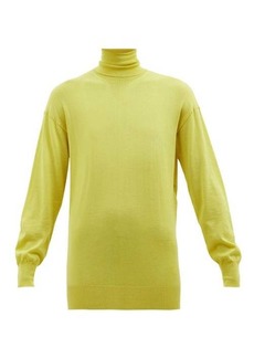 Tom Ford - Roll-neck Fine-knit Cashmere-blend Sweater - Womens - Green